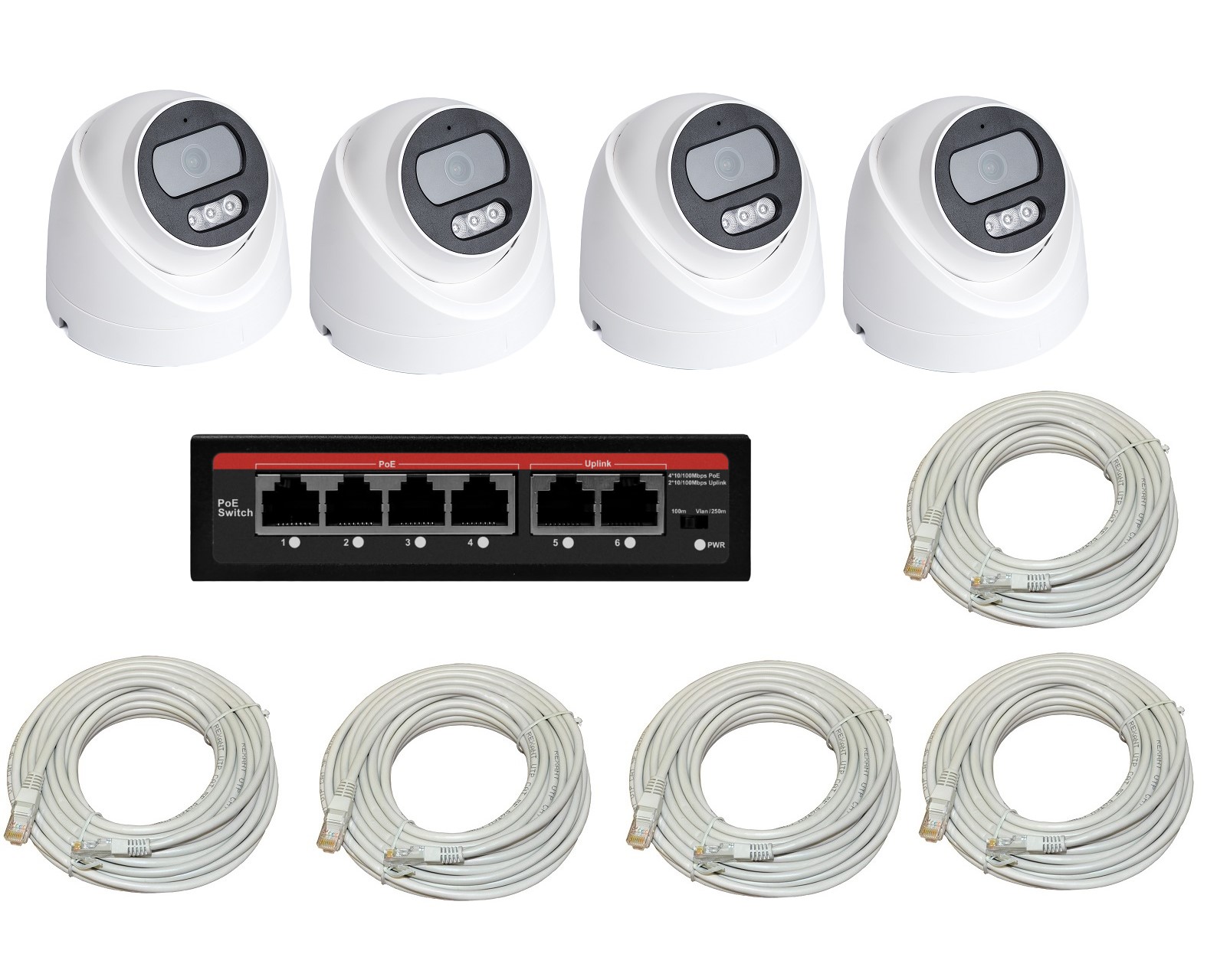 IPTRONIC комплект из 4 камер видеонаблюдения для ПВЗ